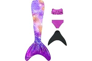 NAITOKE Queue de sirène pour Enfant Fille déguisement Sirene Fille