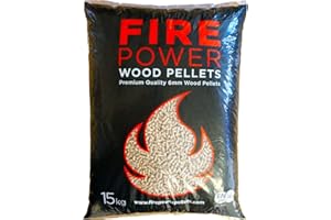 FIREPOWER WOOD PELLETS Firepower 15kg Wood Pellets for Pizza Oven – High Heat, Low Moisture Virgin Softwood Fuel for Ooni, Ninja, and Other Wood-Fired Pizza Ovens – Eco-Friendly, Long-Lasting & Easy to Store