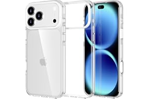 AICase transparent skal för iPhone 18 Pro | tunt, slimmat och lätt, transparent [gulnar inte], livfull design, skyddande tele