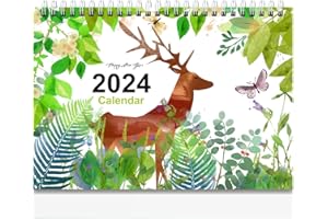 HOLDERZWU Desk Calendar 2024 - Desk Calendar Runs from January 2024 to December 2024 with To-Do Lists,Monthly Planner,Standing Flip Calendar to Manage Busy Schedules,2024 Desk Calendar - 9in x 7.3in (F)