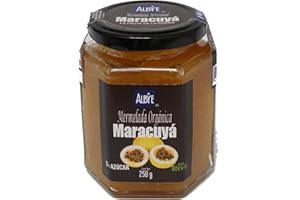 ALBYE Mermelada de Maracuya la Fruta de la Pasion, Organica y Artesanal, endulzada con Stevia Sin Azucar, 100% Saludable, 270g; El Caviar de las Mermeladas!.