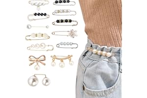 ‎ZKGYUS Women's Brooch Clothing Artificial Pearl Brooch Safety Pin Brooch Pin Sweater Scarf Clip Brooch for Trousers, Dresses, Skirts, Sweaters