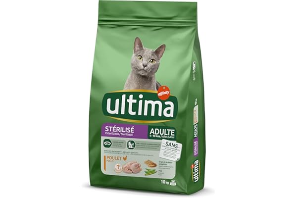 Ultima Croquettes pour Chat Stérilisé Adult avec du Poulet - 10kg