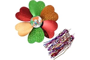 EBHO 2 Piezas Cinta de Estrellas Giratorias para Manillar de Bicicleta, Serpentina para Manillar de Bicicleta, Accesorios de Bicicleta para Niños, con 1 Molinete