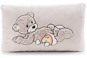 NICI Kissen Bär Finni 43x25cm - grau - Flauschiges Kuscheltierkissen für Jungen, Mädchen, Babys und Kuscheltierliebhaber, ideal für Zuhause, Kindergarten oder unterwegs | 62334