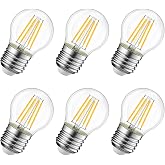 LVWIT Bombillas Golf de Filamento LED E27 (Casquillo Gordo) - 4W Equivalente a 40W, 470 L&uacute;menes, Color Blanco C&aacute;lido 2700K, B
