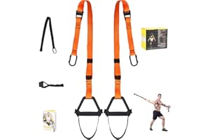 Moulyan Körpergewicht Widerstandstraining Gurte Komplettes Heimstudio Fitness Trainer Kit für Ganzkörpertraining Einfache Einrichtung Fitnessstudio Zuhause Outdoor
