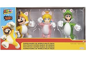 Nintendo Super Mario - Set di 3 personaggi 3D, 10 cm