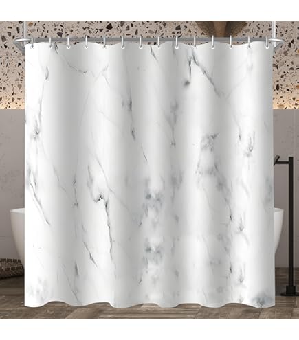 Gedy Blanc 16 G-Jungle 240 x 200, fabriqué en Tissu peva, Finition, Design R&S, Rideau de Douche avec 12 Anneaux, 2 Ans de Garantie, 200 x 240