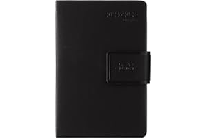 GOLDAYPLN Diary 2024-2025 A5 Day to Page,Organiser Planner - Hourly Planner,Mid Year Plan from July 2024 to June 2025,Hardcover Agenda with Colorful Monthly Tab,Pen Holder,Bookmark,Inner Pocket (Black)