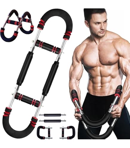 Twister Arm Trainer, Adjustable Chest Workout Equipment 40-100lb, Arm Trainer For Men, Portable Power Twister Bar, Detachable Design Chest