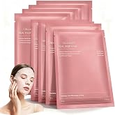 8 Pieces Collagen Mask, Bio Collagen Mask Deep Hydration | Night Mask, Minimizes Pores and Improves Elasticity, Reduces Fine