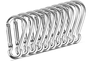 GeekerChip Mosquetón 8 mm [10 pcs],8 x 80mm Mosquetón ARBO-INOX