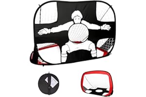 MONODEAL - Porta da calcio pieghevole 2 in 1 per bambini e adulti in giardino