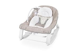 Ingenuity Keep Cozy 3-en-1 Transat Vibrant Évolutif pour Bébé et Siège à Bascule du Nourrisson au Bambin, Vibrations et Barre de Jouets, 0-30 Mois Jusqu'à 18 kg - Ours Linden