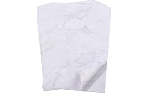 DONINDIS 100 Sheets DIN A4 Writing Paper Marble Look White Printed on Both Sides Printable