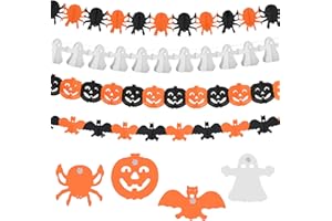 JOYSAL Decorazione di Halloween, 4 pezzi di Halloween Garland Banner per Haunted House Halloween Party Garden