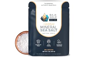Baja Gold Mineral Havssalt – Oraffinerat mineralrikt havssalt 454 g – Rikt på spårämnen och mineraler – Perfekt för gourmetmatlagning, hälsosam kost och mångsidig användning
