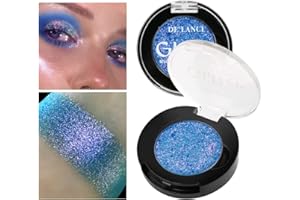 ‎AFFLANO Afflano Holographischer Lidschatten Glitter, Farbwechsel Multichrome Lidschatten Silber Blau Schimmer Metallic Augen Makeup,Multidimensionales Glitzer Pigment Chamäleon Lidschatten Blaues Augen-Makeup
