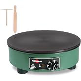 KRAMPOUZ - Billig electric crepe maker - Turned cast iron plate 35 cm diameter - 220-240 volts and 2,500 watts - Real traditi