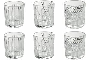 Villa d'Este Home Tivoli Vintage Set 6 vasos de agua 310 ml de vidrio