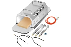 lormuzi GY300 Propan-Schmiedeofen-Set, drei Brenner, Edelstahl, tragbarer Schmelzofen, Künstler, Hobby, Messerbau, Werkzeugbau, Hufschmied, Schmied