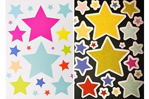 ‎MOTOKING Motoking Reflektierende Aufkleber für Fahrrad, Helm und mehr - Sternenset