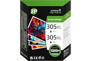 CBWOIHELP 305XL Ink Cartridges High Yield – Black Ink Replacement for HP 305 Black Ink Cartridge, Compatible with HP Envy 6000 6020e 6032e, DeskJet 2700 2700e 2710e 2722e 2800e 2810e 2820e (2 Pack)