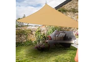 GREEN BAY Greenbay Triangle Anti-UV Sun Shade Sail Outdoor Patio Party Sunscreen Canopy Sunsail 3.6x3.6x3.6m Sand
