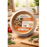 Vennesso Airfryer Pişirme Kağıdı,Frit&ouml;z Yağlı Kağıdı Tek Kullanımlık Fırın,Frit&ouml;z Pişirme kağıdı 50'li 16x16cm