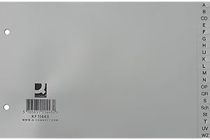 Q-Connect KF11443 Register - A - Z, PP, A5 quer, 20 Blatt, grau