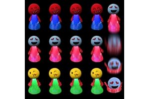 Ainiv 12 Pcs Jumping Elf Toy, LED Jouet Elfe Sautant Rebondissantes, Spring Launchers, Poupée de Décompression De Dessin Animé, Articles de Fête Et Remplisseurs de Sacs Cadeaux (Couleur Aléatoire)