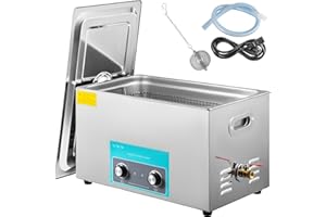 VEVOR GloWiss Limpiador Ultrasónico 30 L 600 W Limpiador Ultrasónico Profesional con Calentador Ajustable Máquina de Limpieza Ultrasónica con 2 Perillas Potente Frecuencia de 40 kHz para Joyas Reloj y Gafas