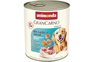 ANIMONDA VOM FEINSTEN Grancarno Karma dla Psów, Łosoś/Szpinak, 6 x 800 g