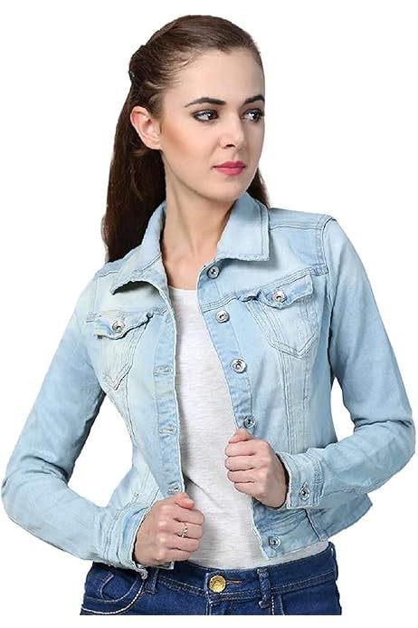 light blue womens denim jacket
