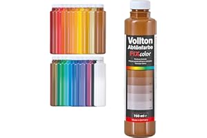 PUFAS decotric FIXcolor Bunte Abtönfarbe Schokobraun - 750 ml I Dispersionsfarbe für dekorative Anstriche und wasserbasierten Materialien I Hohe Farbkraft & Ergiebigkeit