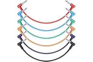 Donner 12-Zoll-Gitarre Patch-Kabel Gitarre Effekt Pedal Kabel schwarz 6 Pack