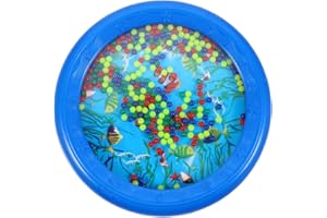 KOMUNJ Ocean Wave Bead Drum for Kids, Gentle Sea Sound Music Gift Musical Educational Tool, Hand Percussion Instrument for Kid Child Baby (Blue)