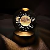 Senon Crystal Glass Globe Color Changing LED Light Night Light Decorative Gift Saturn Girl
