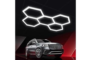 YuWangg Lampada a LED Esagonale,plafoniera a LED a Nido d'Ape,luci esagonali per Garage,1-8 buche tra Cui Scegliere,Adatte per Garage,autolavaggi,palestre o Centri Commerciali,ECC