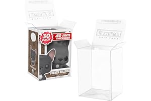 EXTREMEGRIPPRO Funda protectora compatible con figuras de vinilo Funko Pop de 4 pulgadas, caja de exhibición de acrílico transparente, 0.6 mm de grosor, resistente, con parte inferior de bloqueo automático y parte
