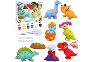 BelleStyle Dinosaurios para Niños Kit de Pintura de Yeso Arte y Manualidades Juguete, Figuras de Escayola Pintar Kit Juego Regalos Creativo Cumpleaños Navidad para Niños 5 6 7 8 9 10 11 12 Años