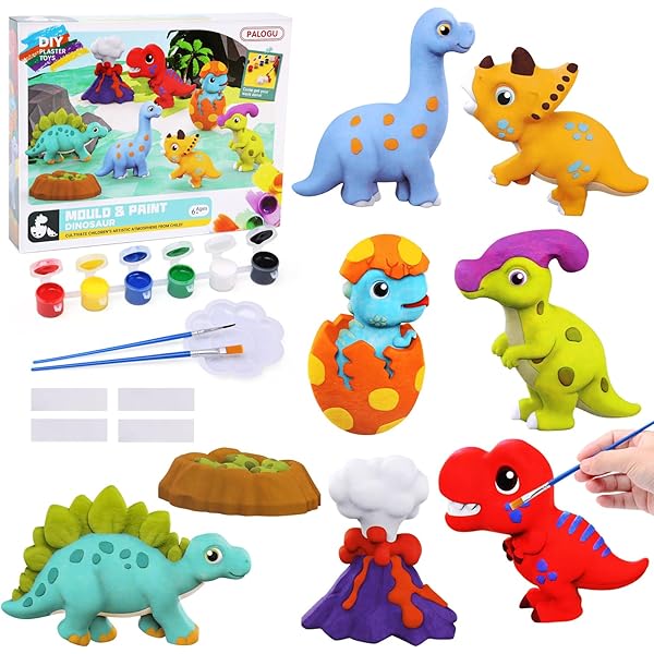 Lot De 36 Puzzles En Bois De Dinosaure 3D - Pour Anniversaire D'enfant - Avec Brosses De Couleur - Autocollants - Kit De Bricolage Pour Enfants De 4