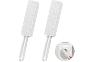 ddLUCK Set di 2 Pietre per Pulizia Pomice con Maniglia,lavapiatti per WC e Rimozione di anelli di Acqua dura,per Pulire la Griglia Della Ruggine, per Cucina,Bagno,Piscina,Pulizia Domestica (bianco)