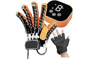 FXNFXLA 2024 Rehabilitation Robot Gloves, Hand Stroke Recovery Equipment, Electric Finger Hand Training Device, 1-9 Levels Hand Stroke Recovery Equipment