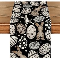 Runner Da Tavola Artoid Mode - Conigli E Fiori, 40x180 Cm | Decorazione Primaverile E Pasquale