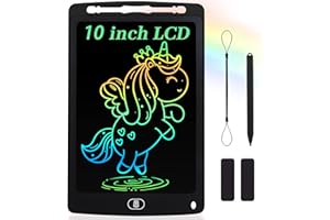 Mamowla LCD Writing Tablet Kids 10 Inch Light Drawing Board Kids Digital Notepad Colorful Digital Ewriter with Lock Function Erasable Electronic Doodle Board for Kids Learning Drawing and Memo,Black