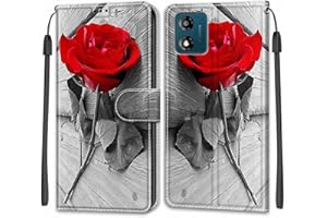 KENHONER Phone Case for Motorola Moto E13, Magnetic Closure Cover Case Card Slots Kickstand Shockproof Protective Case for Motorola Moto E13