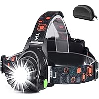 Stirnlampe Led USB Wiederaufladbar Kopflampe -Stirnlampe mit 3 Lichtmodi Stirnlampen, 90° Einstellbar Wasserdicht…