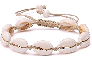 Ozmw Hawaiian Style Muschel Fußkette Damen, Beach Jewelry, Handgewebte Verstellbare Fußkette